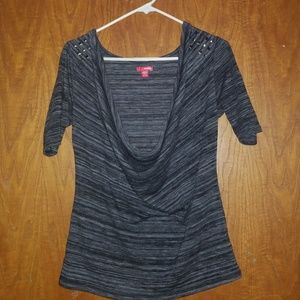 Grey/white striped shirt